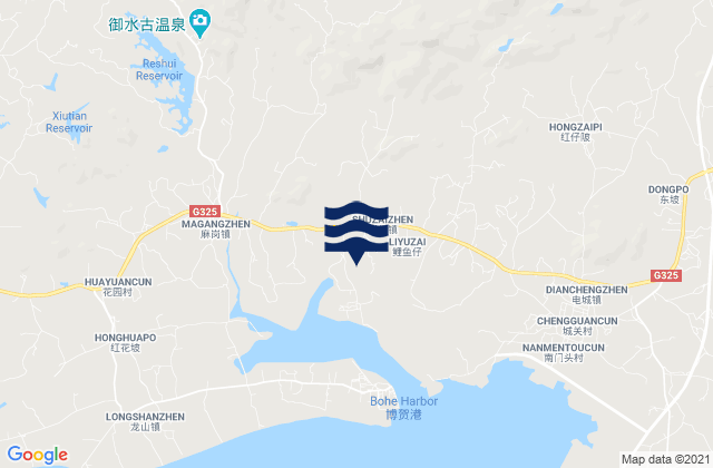 Mapa de mareas Shuzi, China