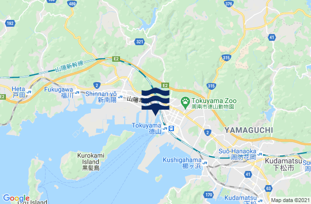 Mapa de mareas Shūnan Shi, Japan