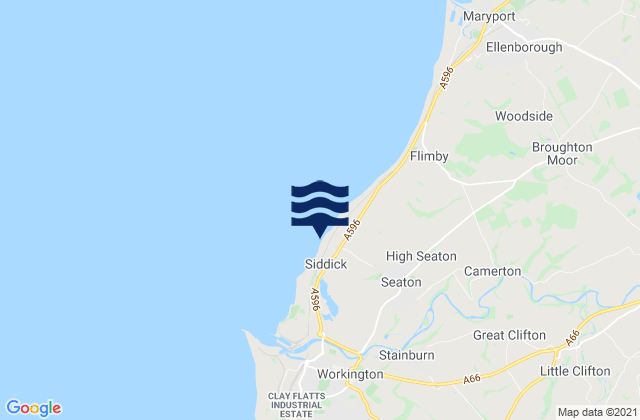 Mapa de mareas Siddick Beach, United Kingdom