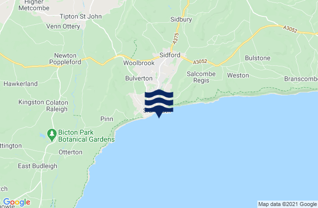 Mapa de mareas Sidmouth (Lyme Bay), United Kingdom