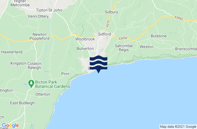 Mapa de mareas Sidmouth, United Kingdom