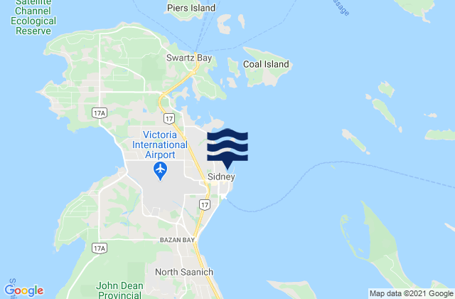 Mapa de mareas Sidney, United States