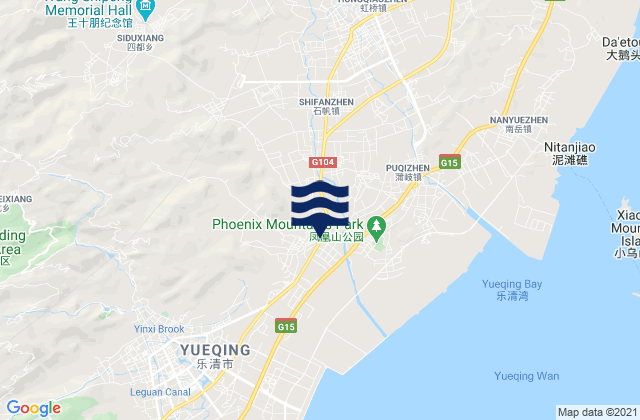 Mapa de mareas Sidu, China
