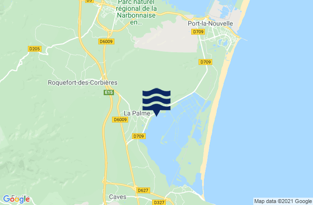 Mapa de mareas Sigean, France