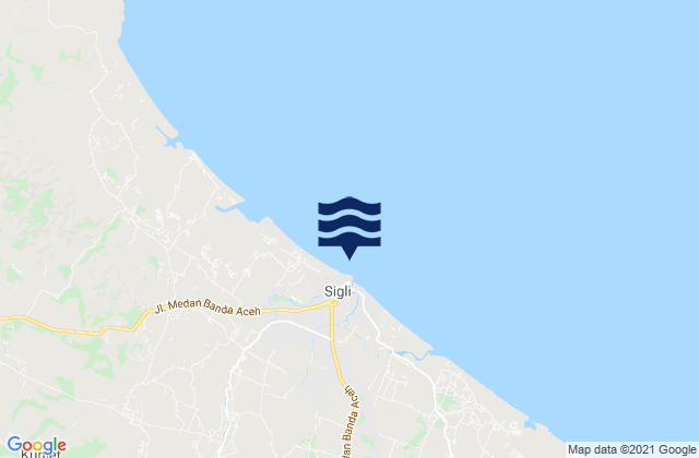 Mapa de mareas Sigli, Indonesia