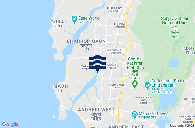 Mapa de mareas Sika, India