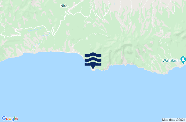Mapa de mareas Sikka, Indonesia