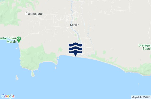 Mapa de mareas Siliragung, Indonesia