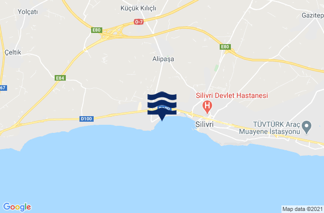 Mapa de mareas Silivri, Turkey