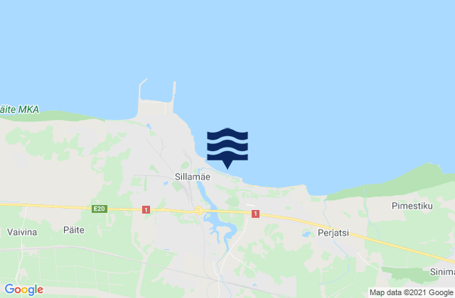 Mapa de mareas Sillamäe, Estonia