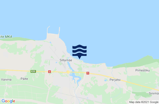 Mapa de mareas Sillamäe linn, Estonia
