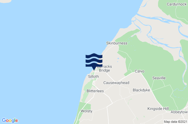 Mapa de mareas Silloth, United Kingdom