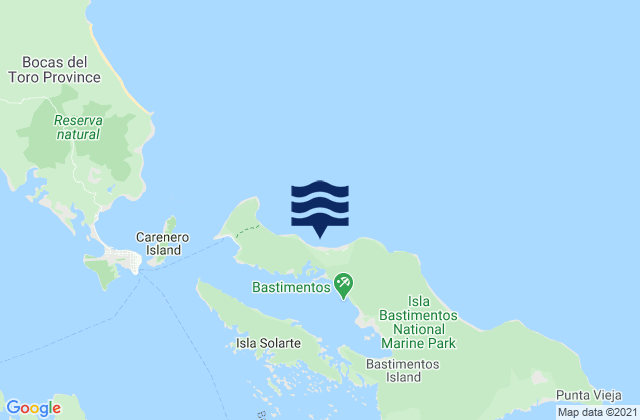 Mapa de mareas Silverbacks, Panama