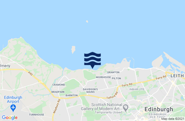 Mapa de mareas Silverknowes Beach, United Kingdom