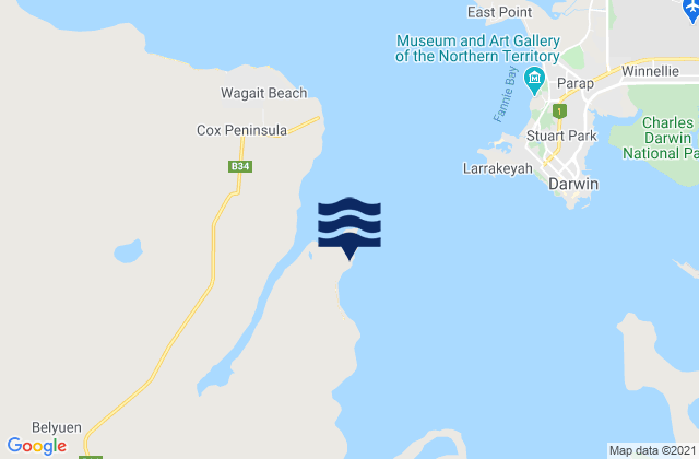 Mapa de mareas Silversands, Australia