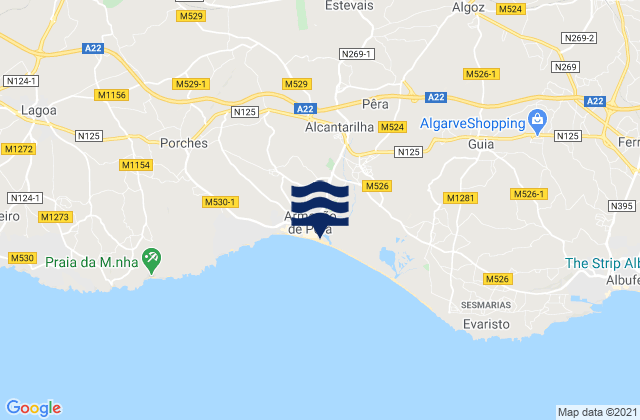Mapa de mareas Silves, Portugal