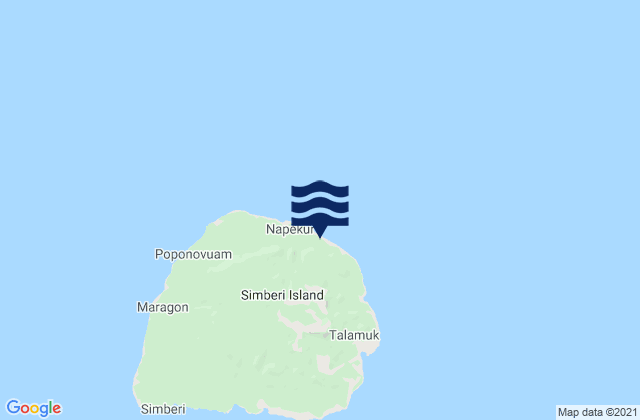Mapa de mareas Simberi Island, Papua New Guinea