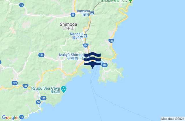 Mapa de mareas Simoda, Japan