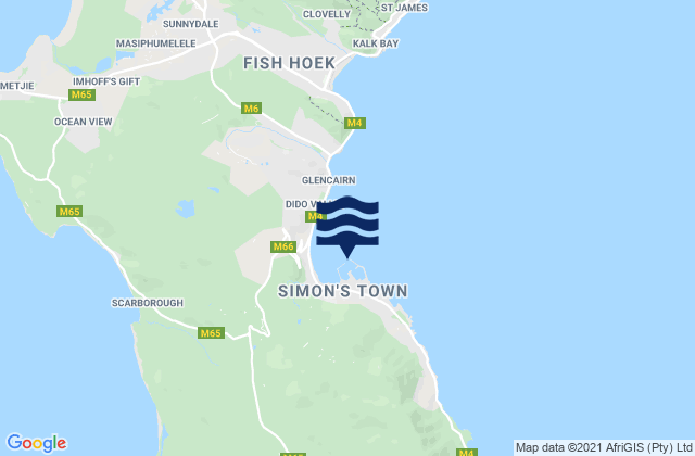 Mapa de mareas Simons Bay, South Africa