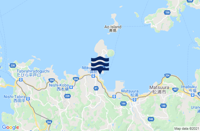 Mapa de mareas Sin-Mikuriya, Japan