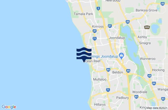 Mapa de mareas Sinagra, Australia