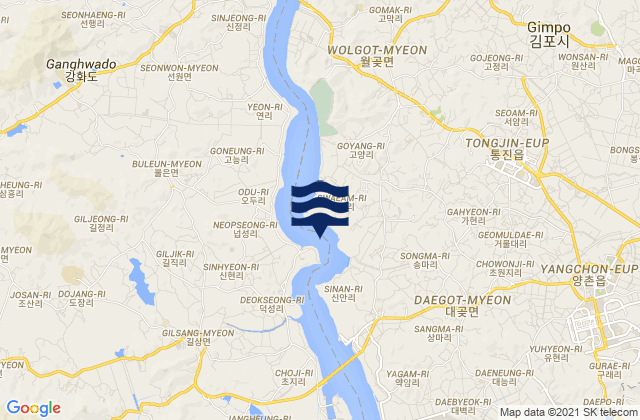 Mapa de mareas Sinan-ni Yom-ha, South Korea