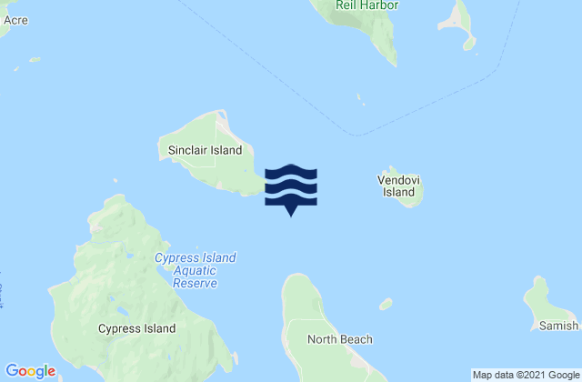 Mapa de mareas Sinclair Island Light 0.6 mile SE of, United States