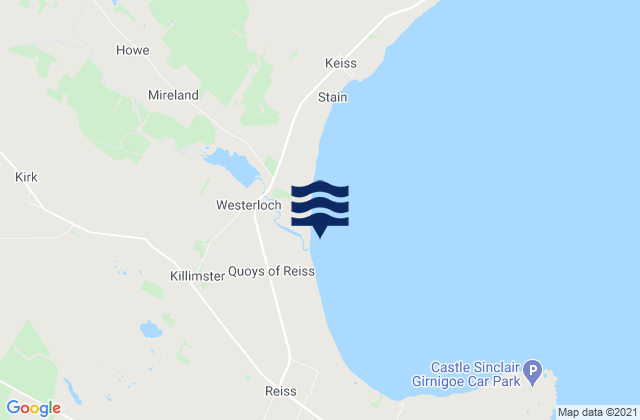 Mapa de mareas Sinclairs Bay - Beach, United Kingdom