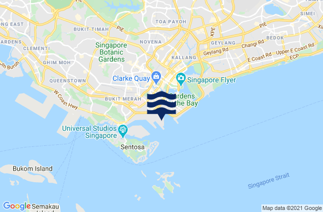 Mapa de mareas Singapore (Victoria Dock), Singapore