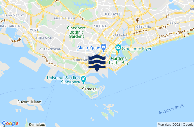Mapa de mareas Singapore