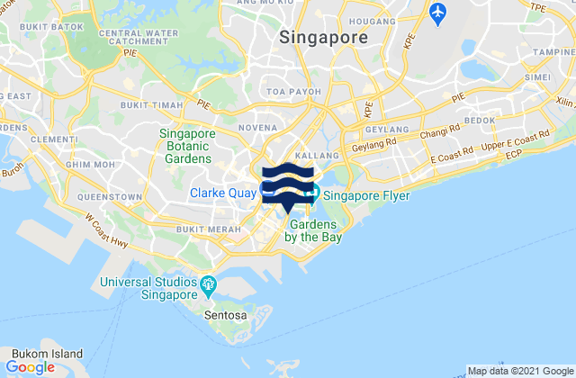 Mapa de mareas Singapore, Singapore
