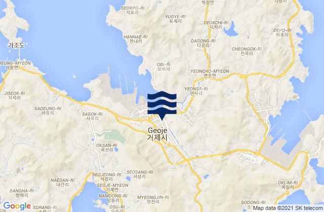 Mapa de mareas Sinhyeon, South Korea