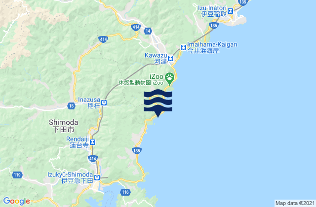 Mapa de mareas Sirahama (Izu), Japan