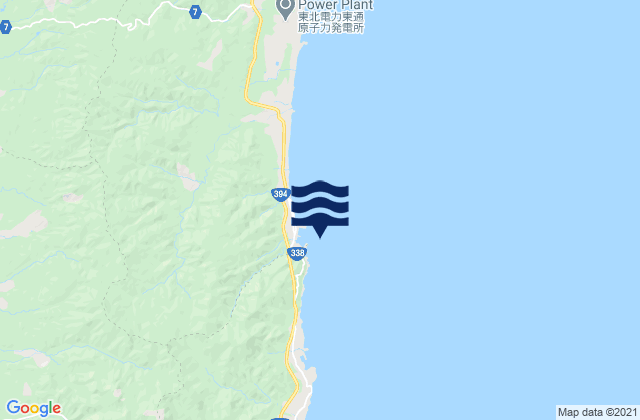 Mapa de mareas Siranuka, Japan