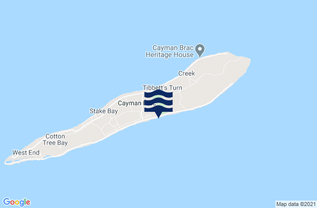 Mapa de mareas Sister Island, Cayman Islands