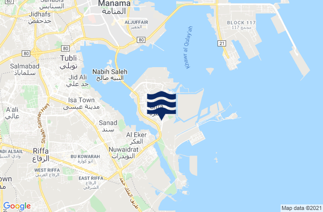 Mapa de mareas Sitrah, Bahrain