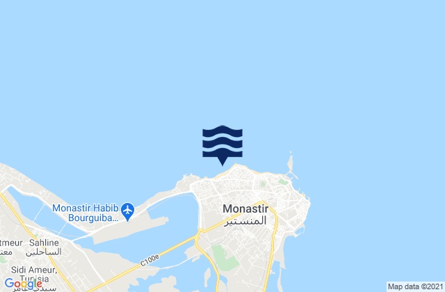 Mapa de mareas Skanes, Tunisia