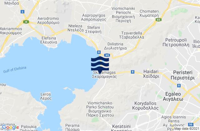Mapa de mareas Skarmagkás, Greece