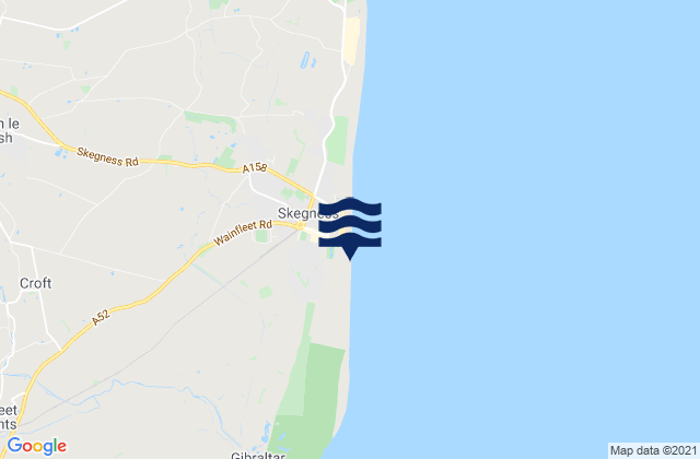 Mapa de mareas Skegness, United Kingdom
