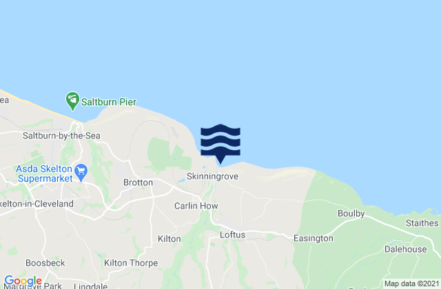 Mapa de mareas Skinningrove, United Kingdom