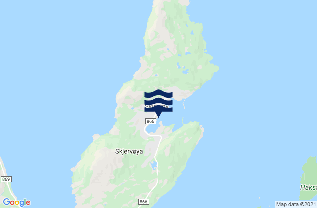 Mapa de mareas Skjervøy, Norway