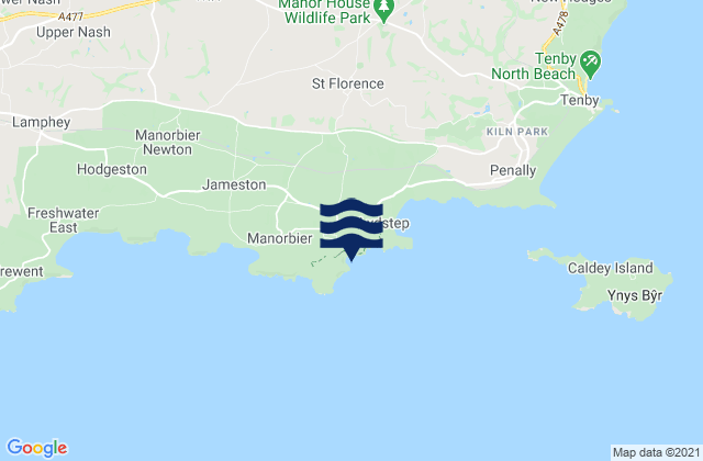 Mapa de mareas Skrinkle Haven Beach, United Kingdom