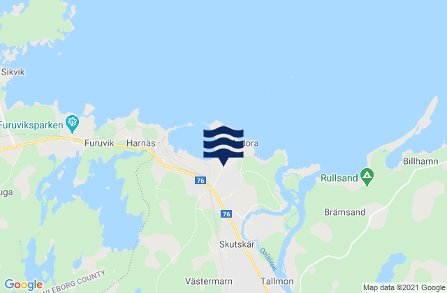Mapa de mareas Skutskär, Sweden
