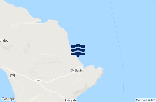 Mapa de mareas Skálavík, Faroe Islands