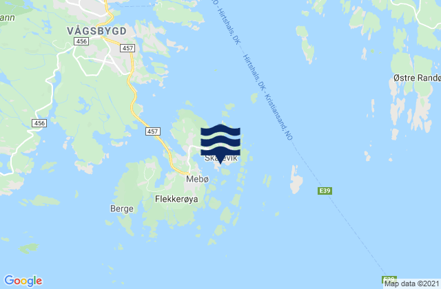 Mapa de mareas Skålevik, Norway
