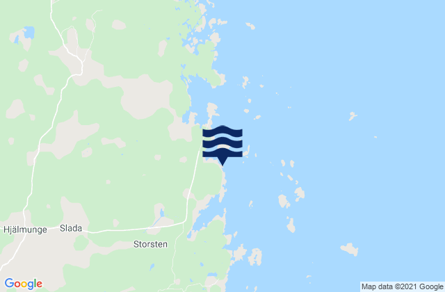 Mapa de mareas Slada Hamn, Sweden