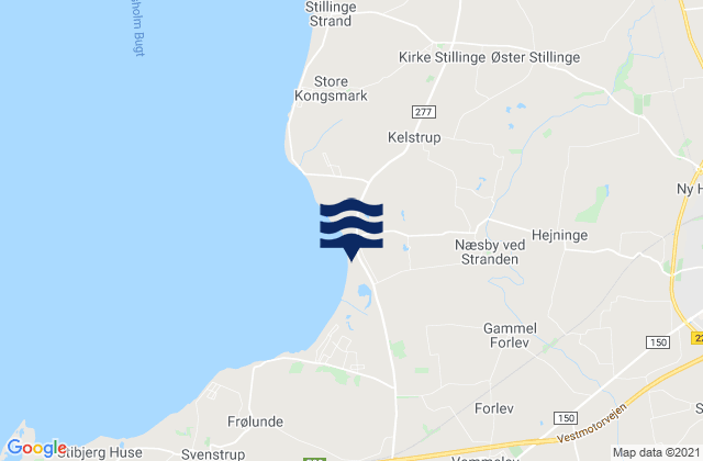 Mapa de mareas Slagelse, Denmark