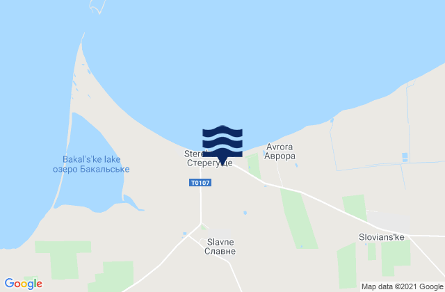 Mapa de mareas Slavnoye, Ukraine