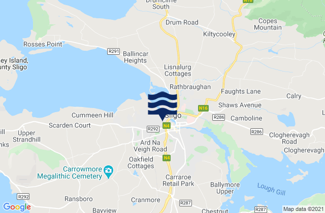 Mapa de mareas Sligo, Ireland