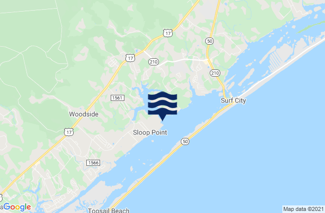 Mapa de mareas Sloop Point, United States